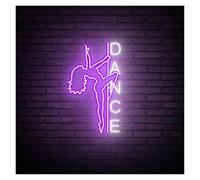BYAMBD Home Bar Decor Pole Dancing Neon Sign,Dancer Neon Sign, Dance Studio Decoration, Dance Party Home Bedroom Decor 45cmx20cm(D)