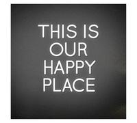 BYAMBD Home Bar Decor This is Our Happy Place Neon Signs USB Powered Adjustable Brightness Letter Neon Lights Suitable for Club Decor(White,35cmx40cm)