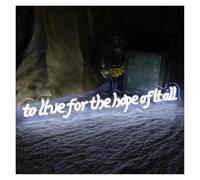 BYAMBD Home Bar Decor to Live for The Hope of It All Neon Sign,Folk Music Wall Sign,Neon Sign for Bedroom,Wall Backdrop,Home Decor 70cm(A)