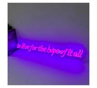BYAMBD Home Bar Decor to Live for The Hope of It All Neon Sign,Folk Music Wall Sign,Neon Sign for Bedroom,Wall Backdrop,Home Decor 70cm(C)