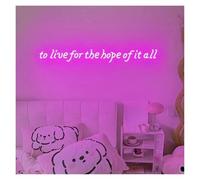 BYAMBD Home Bar Decor to Live for The Hope of It All Neon Sign,Folk Music Wall Sign,Neon Sign for Bedroom,Wall Backdrop,Home Decor 70cm(B)