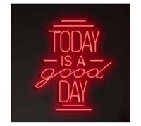 BYAMBD Home Bar Decor Today is A Good Day Neon Sign LED Light Dimmable for Wedding Engagement Birthday Party Home Office Wall Decor 55cm(Style 9)