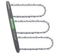 BYANE Barre de Guidage 45 cm + 3 chaînes de tronçonneuse, pas 9,5 mm (3/8" LP), jauge 1,3 mm, 62 maillons, Compatible avec Echo, Ego, Poulan, Greenworks, Kobalt, Husqvarna, Ryobi et Plus