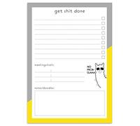 BYANIKA A5 Get Sh*t Done Daily Planner Pad | Productivity Organiser &n To Do List Notepad for Meetings, Calls, Notes & Doodles | 50 Tear-Off Sheets | 120gsm Paper | Great for Work or Home | Funny Pun