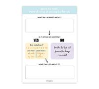 BYANIKA A6 Mini Worry Relief Notepad - 50 Page | Anxiety & Stress Relief Mindfulness Journal | Unwind Your Mind, Write It Down, Let It Go | Mental Health Tool | Unique Stationery Gift | Cute Design