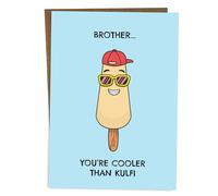BYANIKA Card For Brother Bhai Bro | Happy Birthday Card For Brother | Best Bhai | Desi Indian Humour Pun Cards | Raksha Bandhan Card Rakhi Rakhee Gifts | From Sister