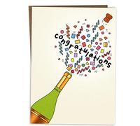 BYANIKA Congratulations Card | Engagement Engaged Wedding Day You Did It Graduation Exam Results | Retirement New Job Promotion Passing Driving Test Degree | Well Done Proud Smashed It | For Him Her