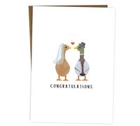 BYANIKA Congratulations Wedding Card | On Your Wedding Day, Just Married, For The Newlyweds, Bride And Groom, Husband And Wife, Happy Couple, New Mr And Mrs | Marriage & Nuptials Celebration Gift