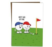 BYANIKA Father's Day Card | Funny Golf Golfer Golfing | From Step Daughter, Son | For Dad, Father, Daddy, Papa, Husband, Grandad, Grandfather, Stepdad, In Law, Uncle