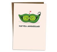 BYANIKA Happy Anniversary Card | Wedding, Dating or Meeting Anniversary | Romantic Sweet | For Her, Him, Girlfriend, Boyfriend, Wife, Husband, Partner, Couple, Parents, Mum and Dad | Cute Pun