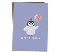 Byanika Happy Birthday Card Cute Penguin
