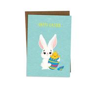 BYANIKA Happy Easter Card | Cute Bunny & Chick Design | Share Easter Love with Friend, Family, Son, Daughter, Cousin, Godchild, Niece, Nephew, Cousin, Brother, Sister or Parent In Law | Blank Inside