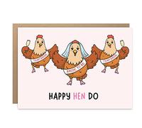 BYANIKA Happy Hen Do Greeting Card | Hen Party Decorations | Congratulations Hen Night Bridal Shower | Team Bride Accessories Props Decoration For Bride To Be