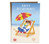 BYANIKA Happy Retirement Card | Congratulations, Sorry Your Leaving, You're Retiring, Farewell | Dog Design