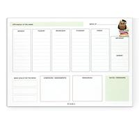 BYANIKA Teacher Weekly Organiser - 50 Tear-Off Sheets | Back To School Stationery Supplies | Lesson Planner | Plan Goals, To-Do, Resources, Homework, Notes & Reminders | Affirmation of the Week Box