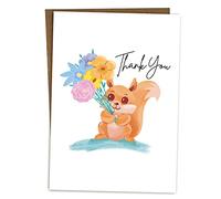 BYANIKA Thank You Card | Gratitude, Thanks, Appreciation, For Helping Me Grow, Help, Support | For Him, Her, Best Friend, Colleague, Teacher, Nurse, Mentor, Tutor | Blank Inside | Cute Animal Design
