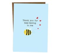BYANIKA Thank You Card | Gratitude Thanks So Much, Appreciation, Helping, Your Help Support, Gratitude, Leaving | For Friend, Colleague, Boss, Parents, Family, Mum, Dad, Doctor, Nurse | Blank Inside
