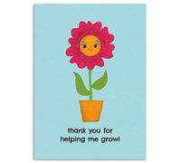 BYANIKA Thank You Card | Gratitude Thanks So Much, Appreciation, Helping, Your Help Support, Gratitude, Leaving | For Teacher, Nursery or Teaching Assistant, Mentor, Tutor or Friend | Blank Inside