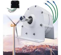 ByBoDi 12000w Low Rpm Permanent Magnet Generator,12V 24V 48V 3 Phase Gearless Electric Generator,with controller,Good HeatDissipation,Energy AC Alternator,Use for Water Wind Turbine with Base 24V