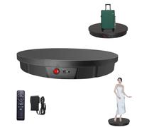 ByBoDi 360 Degree Electric Rotating Potography Turntable,Motorized Rotating Display StandRemote Control +5 Colors Backgrounds,for Products Display,Live Show 52CM-Black