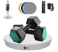 ByBoDi 360 Degree Electric Rotating Potography Turntable,Rotating Platform Photography Turntable,Control +5 Colors Backgrounds,for Products Display,Live Show 52CM-White