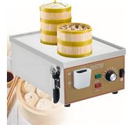 ByBoDi Commercial Electric Steamer,Dim Sum Electric Steamer, with Dry Boiling Alarm Water Shortage Alarm,30-110°C Precise Temperature,Control Independent Water,for Buns,Dumplings,and More 2holes-220V