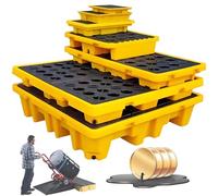 ByBoDi Containment Spill Pallet,Modular Spill Platform Spill,Stackable Detachable Tray,Drum Containment Spill Pallet,for Indoor and Outdoor,Garage Basement Storage of Goods 1300 * 680 * 150mm