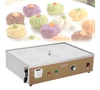 ByBoDi Dim Sum Electric Steamer, Commercial Electric Steamer,with Dry Boiling Alarm Water Shortage Alarm,30-110°C Precise Temperature,Control Independent Water,for Buns,Dumplings,and More 6holes-110V