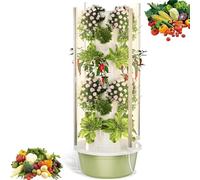 ByBoDi Hydroponics Growing System Tower, Vertical Garden Planter Indoor Smart Garden Kit, Hydroponics Growing System Kit, Tower with Pump and Movable Water Tank 9Layer-NoLight