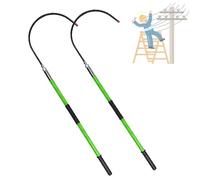 ByBoDi Portable Anti-electrocution Fiberglass Safety Tool,Insulated Electrician Rescue Hook,Load Capacity 220lb,with Anti-Slip Handle,for Power Station,Factory,Auto Maintenance 6.6ft/2m-2pack