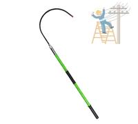 ByBoDi Portable Anti-electrocution Fiberglass Safety Tool,Insulated Electrician Rescue Hook,Load Capacity 220lb,with Anti-Slip Handle,for Power Station,Factory,Auto Maintenance 9.8ft/3m-1pack