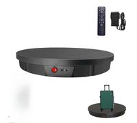 ByBoDi Rotating Platform Photography Turntable,360 Degree Electric Rotating Potography Turntable,Control +5 Colors Backgrounds,for Products Display,Live Show 52CM-Black