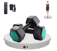 ByBoDi Rotating Platform Photography Turntable,360 Degree Electric Rotating Potography Turntable,Control +5 Colors Backgrounds,for Products Display,Live Show 52CM-White