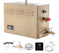 ByBoDi Steam Shower Generator,Commercial Self-Draining Steam Generator Shower System,30 min to 12 Hours Auto Drain 95-131℉, LED Controller,for Bath Sauna SPA and Home Bathroom 6KW