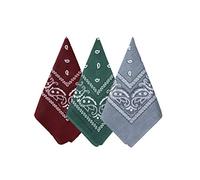 Bycc Bynn 3 Pack 100% Cotton Paisley Pattern Bandanas Face Mask Square Scarf Headwear…