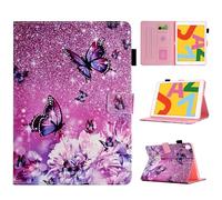 BYCeKe Case for iPad 6th/5th Generation 2018 2017 iPad 9.7 inch Case iPad Air 2 Cover/iPad Air Cover, Multi-Angle Viewing PU Leather Folio Stand Case with Auto Wake/Sleep Pencil Holder, Butterfly