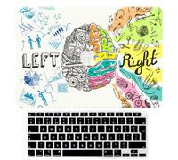 BYCeKe Compatible with MacBook Air 13 inch Case 2022 2021 2020 2019 2018 Release M1 A2337 A2179 A1932 Retina Display Touch ID, Smooth Plastic Hard Shell Protective Case & Keyboard Cover, Cartoon Brain