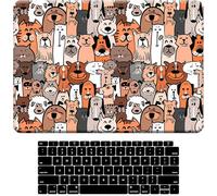 BYCeKe for Macbook Pro 14 inch Case 2026 M5, 2025-2021 M4 M3 M2 M1 A3426 A3427 A3434 A3112 A3185 A3401 A2918 A2992 A2779 A2442, Slim Plastic Hard Case for Mac Book Pro 14+Keyboard Cover,Cute Animals