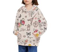 BYCHECAR Butterfly Hoodies for Teen Girls Paris Tower Kids Sweatshirt Pullover with Pocket,Preppy Hoodies Fall Spring Clothes Sport Hooded Jumpers Tops