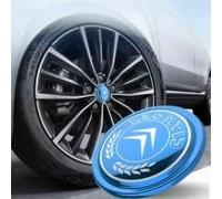 BYCHKA 4 x 60mm Hubcap Sticker for Citroen DS3/DS3 Racing/DS3 Cabrio/DS4/DS5/DS3 Crossback/DS 4S/DS 5LS, Hub Centre Cover Decorative Sticker Hub Caps Badge Scratch Resistant and Rust Proof,Blue