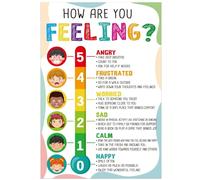 BYCIFRLG Feelings Chart for - Emotions Poster for Calming Corner, Social Emotional Learning Activities for Classroom & Homeschool(Unframed,08x12inch(20x30cm))