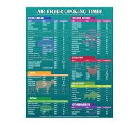 BYCIFRLG First Apartment Essential, Air Fryer Cooking Times Poster, Move In Gift for College Student, Home(Framed,16x24inch(40x60cm))