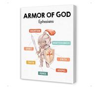 BYCIFRLG Sunday School Decorations Armor of God Wall-Art for Classroom Christian Room Nursery Biblical Ephesians Poster(Unframed,16x24inch(40x60cm))