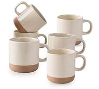 BYCNZB 12oz Coffee Mug Set for 6, Tea Cups with Handle for Coffee, Tea, Cocoa, Milk (Cream)