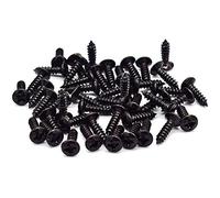 BYCUFF 100 Scratch Plate Screws for Guitar and Bass for Strat & Tele, Black