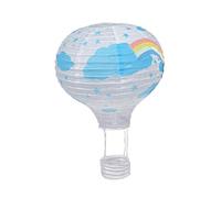 BYCUFF 12inch Hot Air Balloon Paper Lantern Lampshade Ceiling Light Wedding Decor, White Rainbow