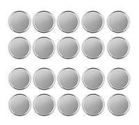 BYCUFF 20 Pieces Gold Discs Binder Rings Metal Discs for Notebook and Planner Scrapbooking (Silver)