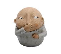 BYCUFF Boy Holding Nose Bathroom Statue, Funny Bathroom Decor, Figurine, Brown