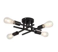 BYCUFF Industrial Style American Ceiling Lamp Corridor Aisle Chandelier Semi-Recessed Ceiling Lamp (Without Lamp)