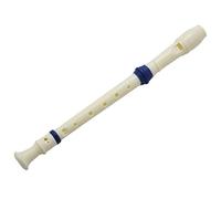 BYCUFF Students Plastic 8 Holes Recorder Soprano Flute Beige Blue W Cleaning Stick